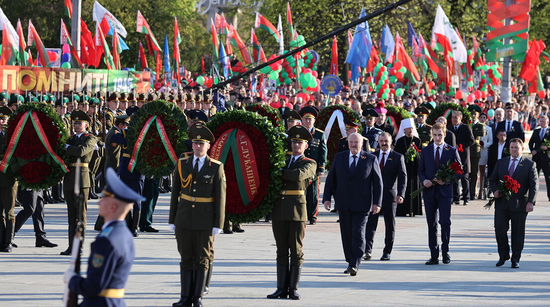 Президент Беларуси Александр Лукашенко принял участие в торжественных мероприятиях в честь Дня Победы
